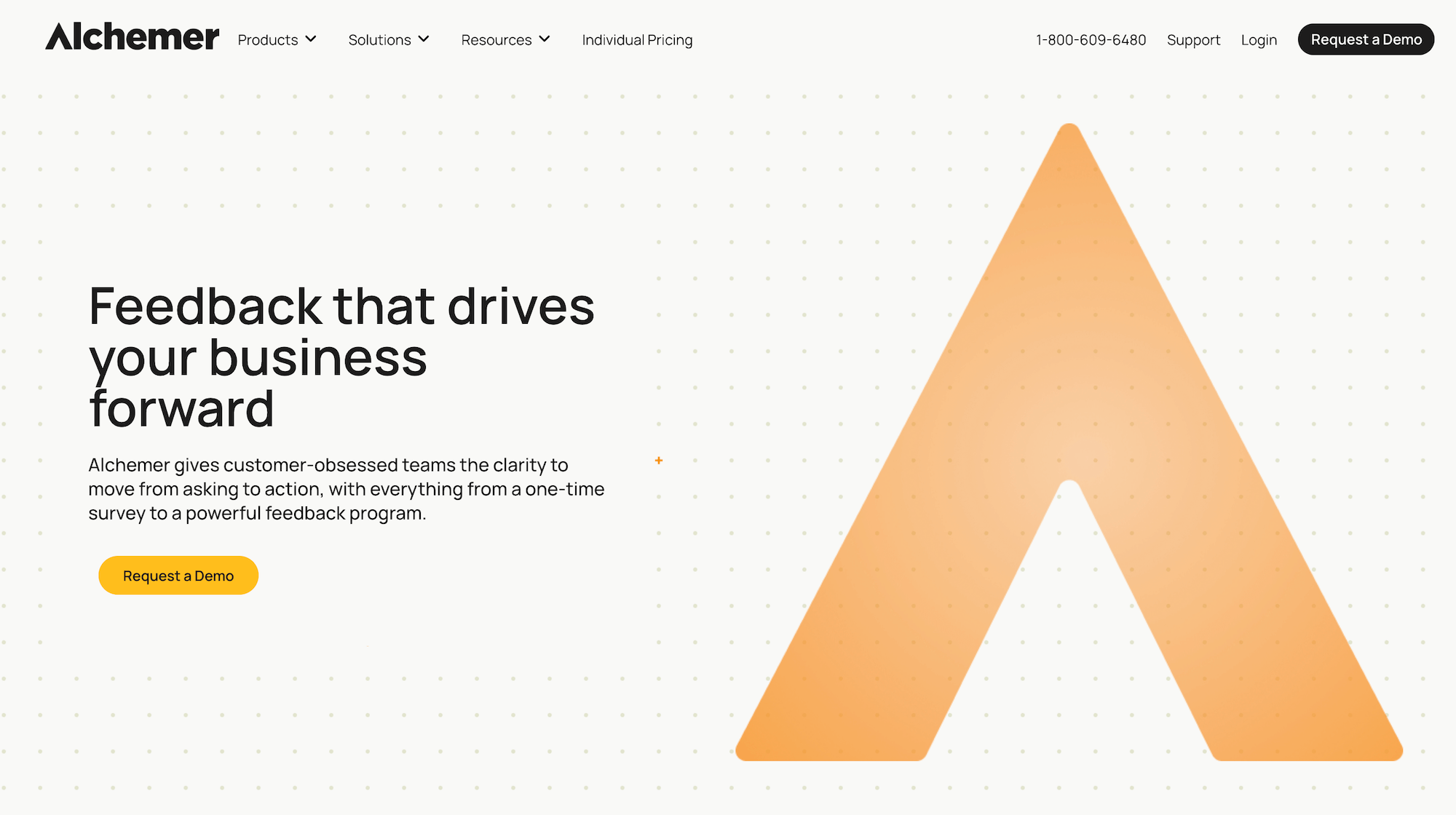 Alchemer homepage: Feedback that drives your business forward